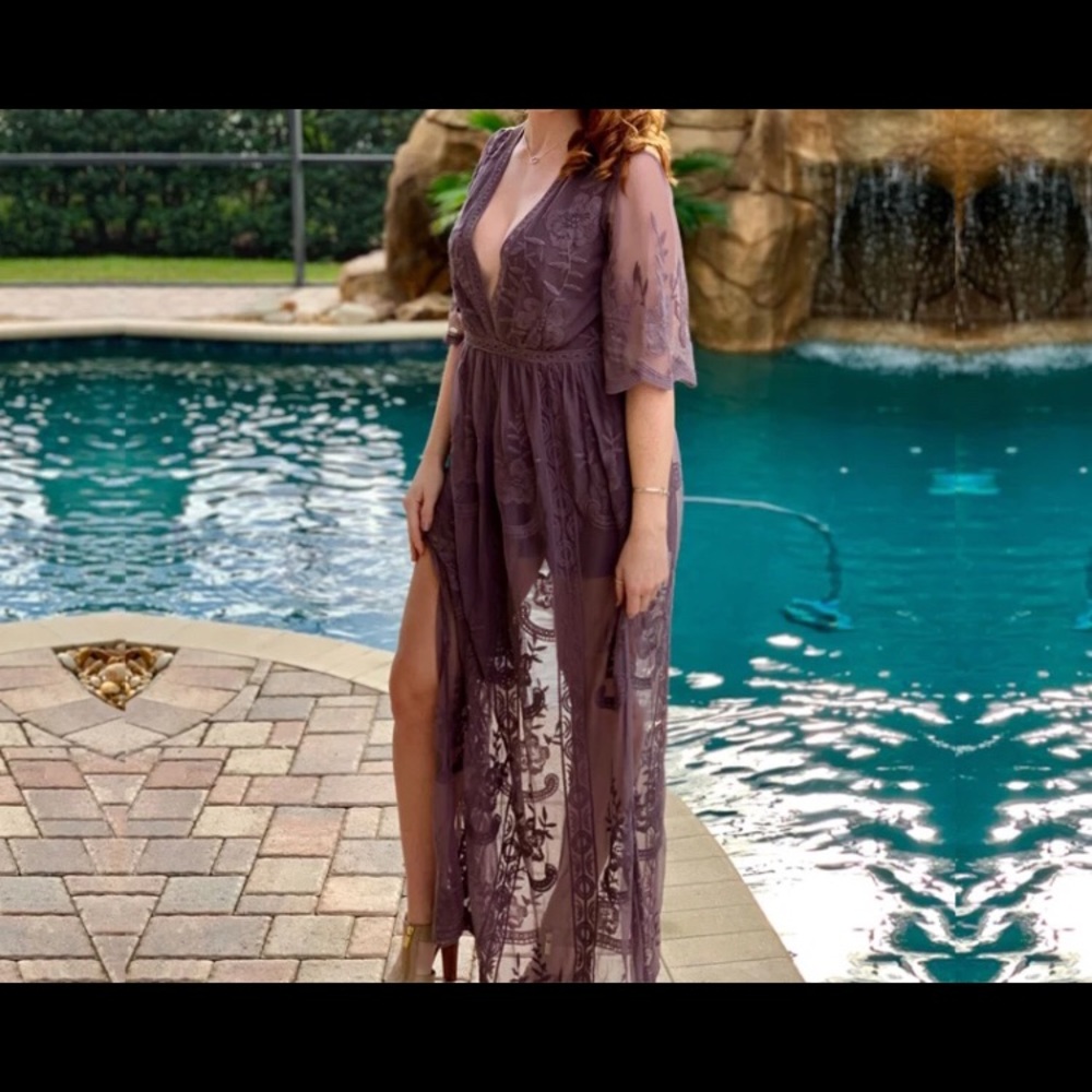 Purple Lace Romper